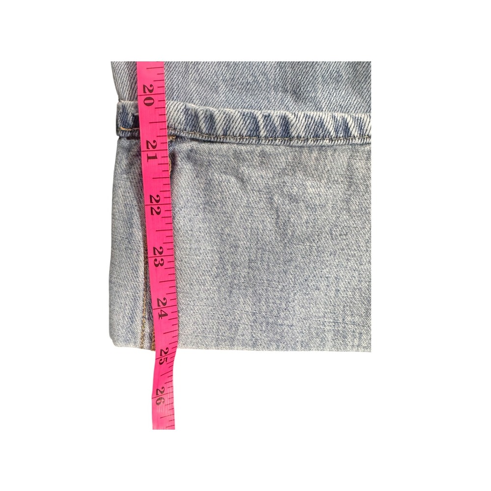 Dear John Women's Light Wash Wide Leg Cropped Cuffed Denim Jeans Size 28 - Picture 13 of 14
